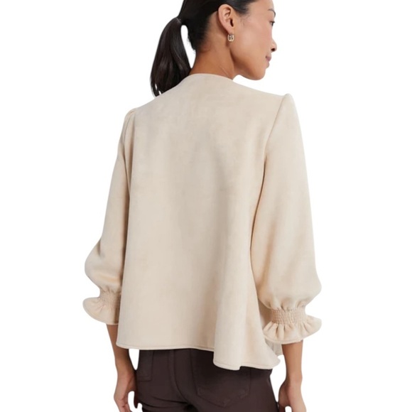 TUCKERNUCK Bone Suede Easton Blouse Swing Top Size S - Picture 5 of 15